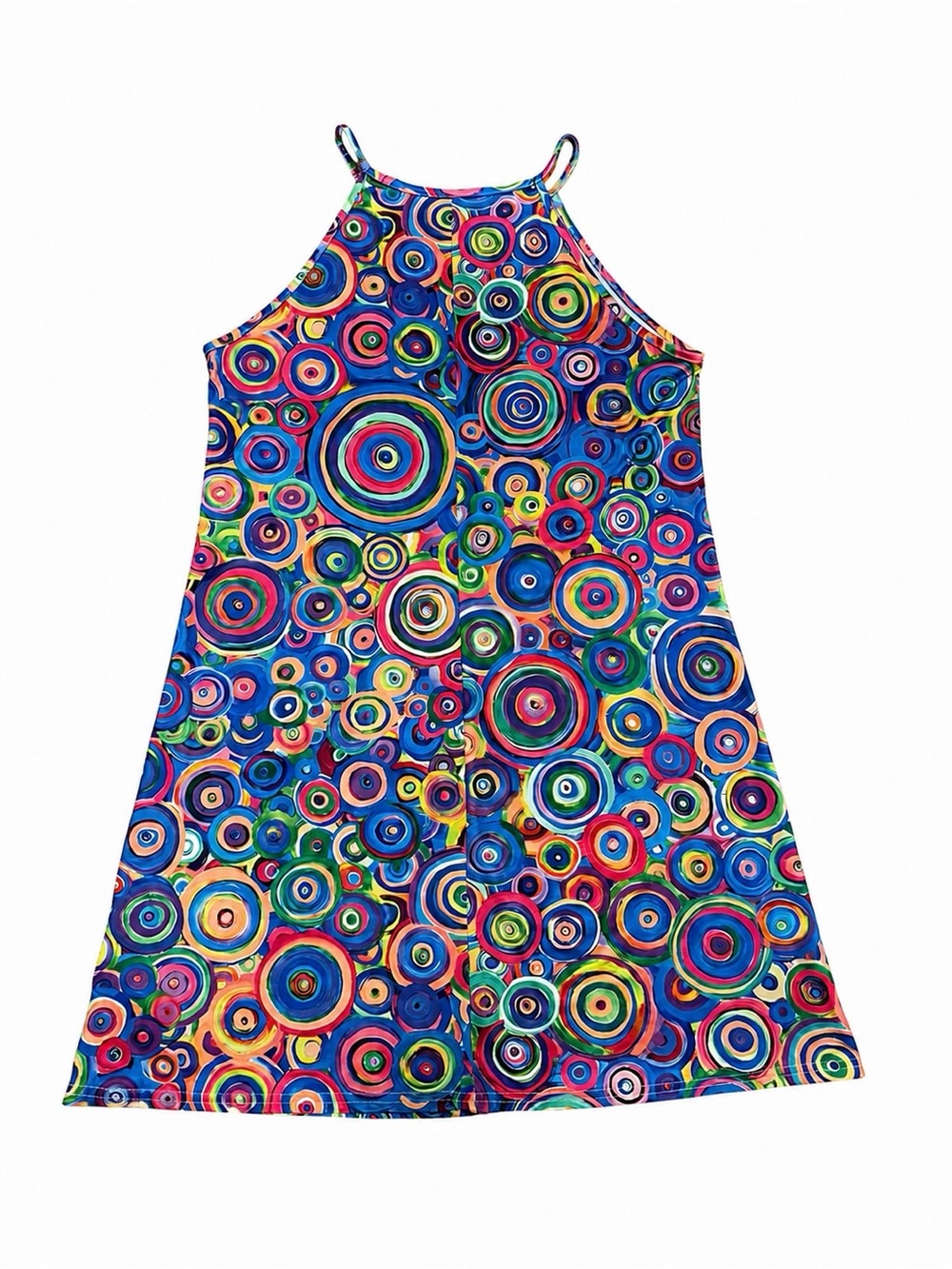 Abstract Colorful Swirl Print Active Dress Size Medium